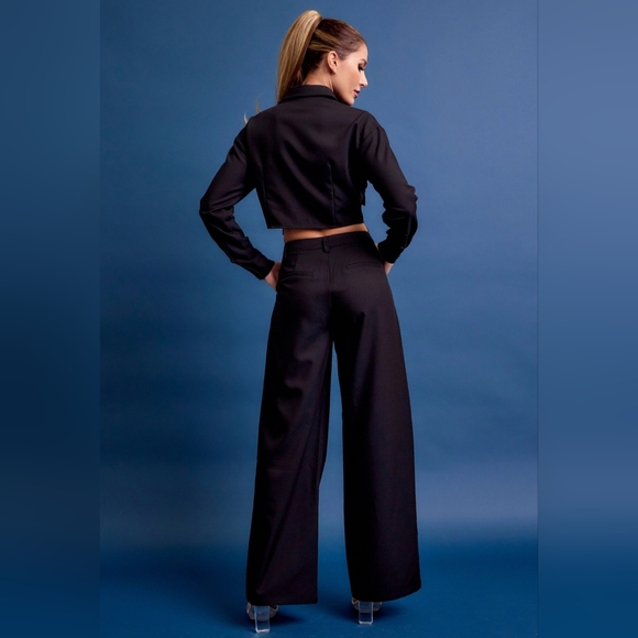 #496 SALE 🛑120 M,L FINAL PRICE! HIGH END Chic Woven Cargo Jacket & Pants Set - Picture 5 of 16